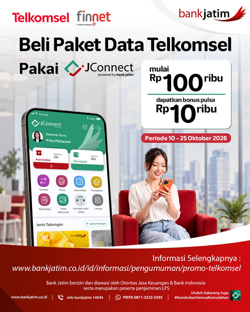 Beli Paket Data Telkomsel, Bonus Pulsa Rp10 Ribu!