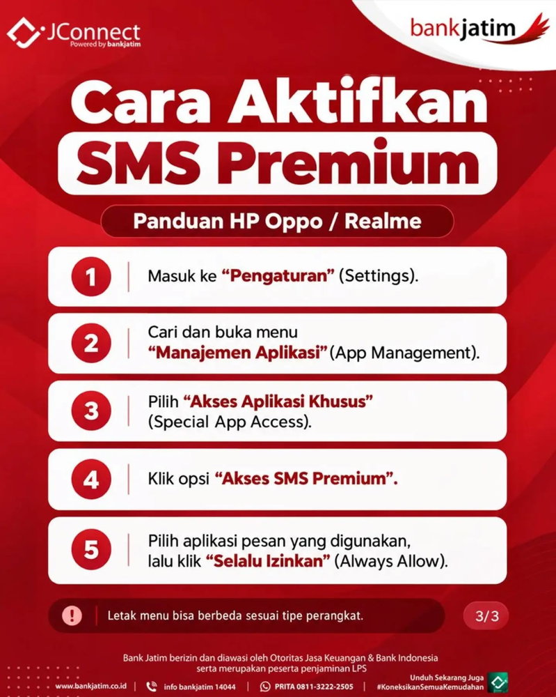 OTP JConnect dari 3366 Belum Masuk?
