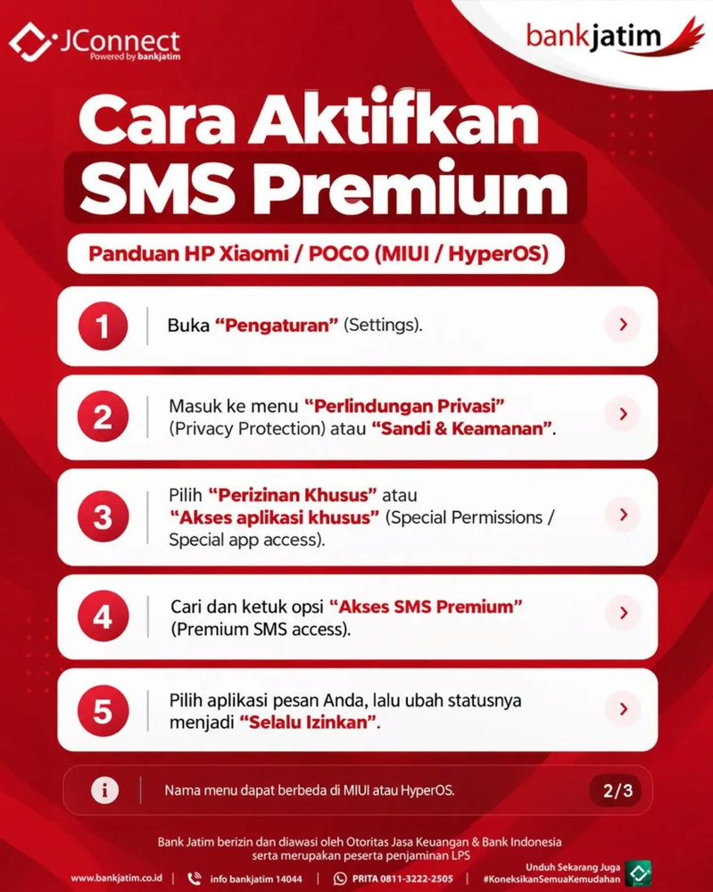 OTP JConnect dari 3366 Belum Masuk?