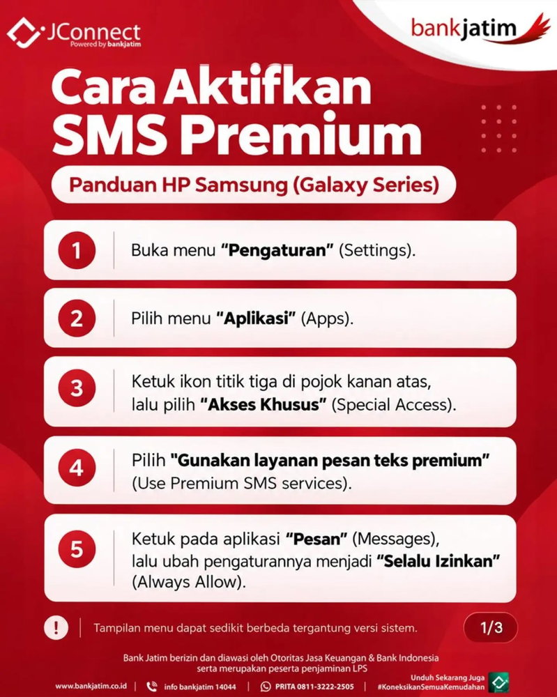 OTP JConnect dari 3366 Belum Masuk?